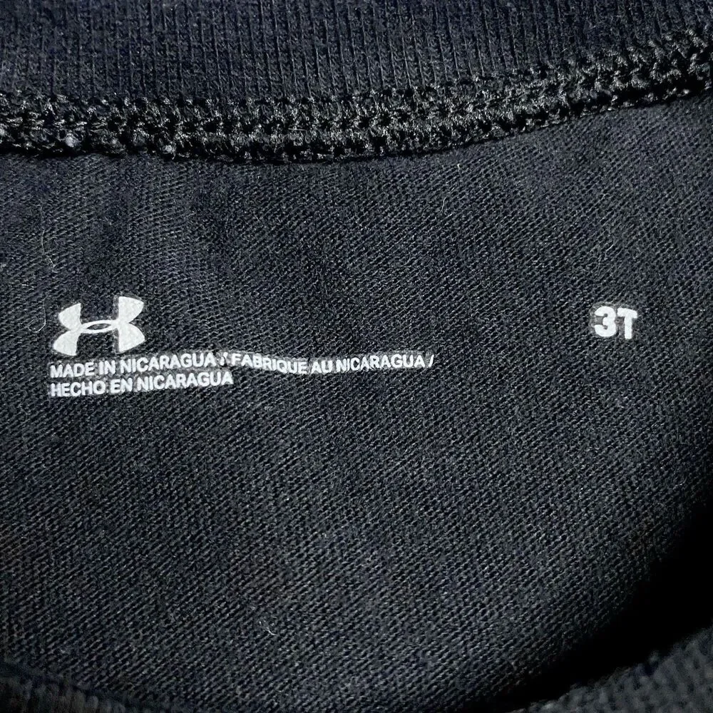 Under Armour Black Pink Graphic Logo Short Sleeve Shirt Size 3T